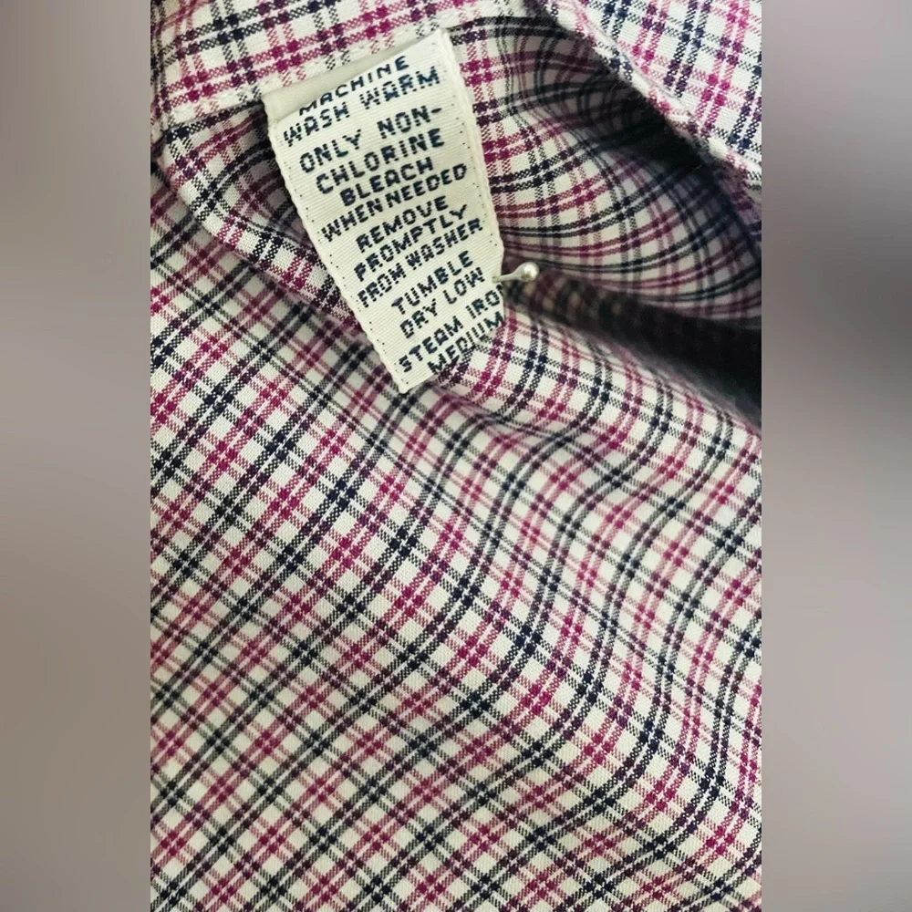 Ralph Lauren Yarmouth Purple And Navy Plaid Polo Shirt Size 16 (Medium) 32/33 - Picture 5 of 7